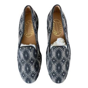 NWT Stubbs & Wootton Needlepoint geometric slippers